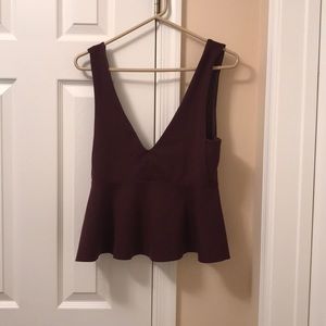 Purple peplum top